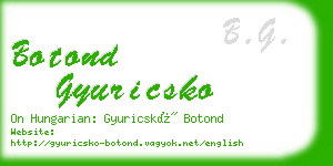 botond gyuricsko business card